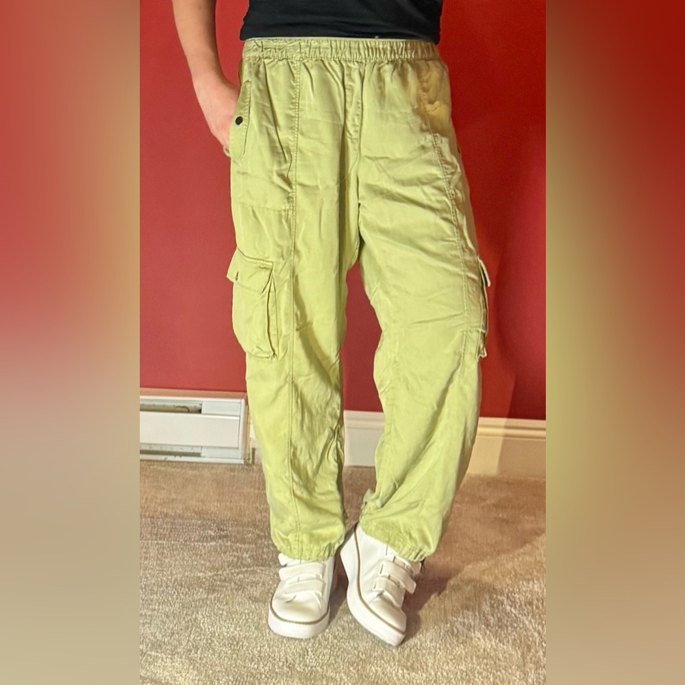 C&C California Lime Green Cargo Pants 100% Lyocell